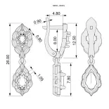 Kolczyki z diamentami i szafirami białe złoto SBK_004 Kolczyki z diamentami i szafirami białe złoto SBK_004